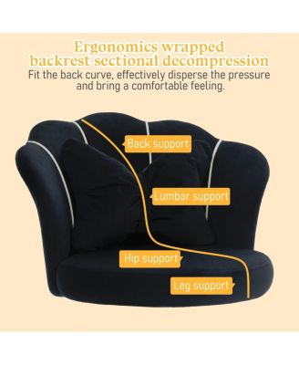 Velvet Office Chair, 360 Swivel Adjustable Height Task Chair