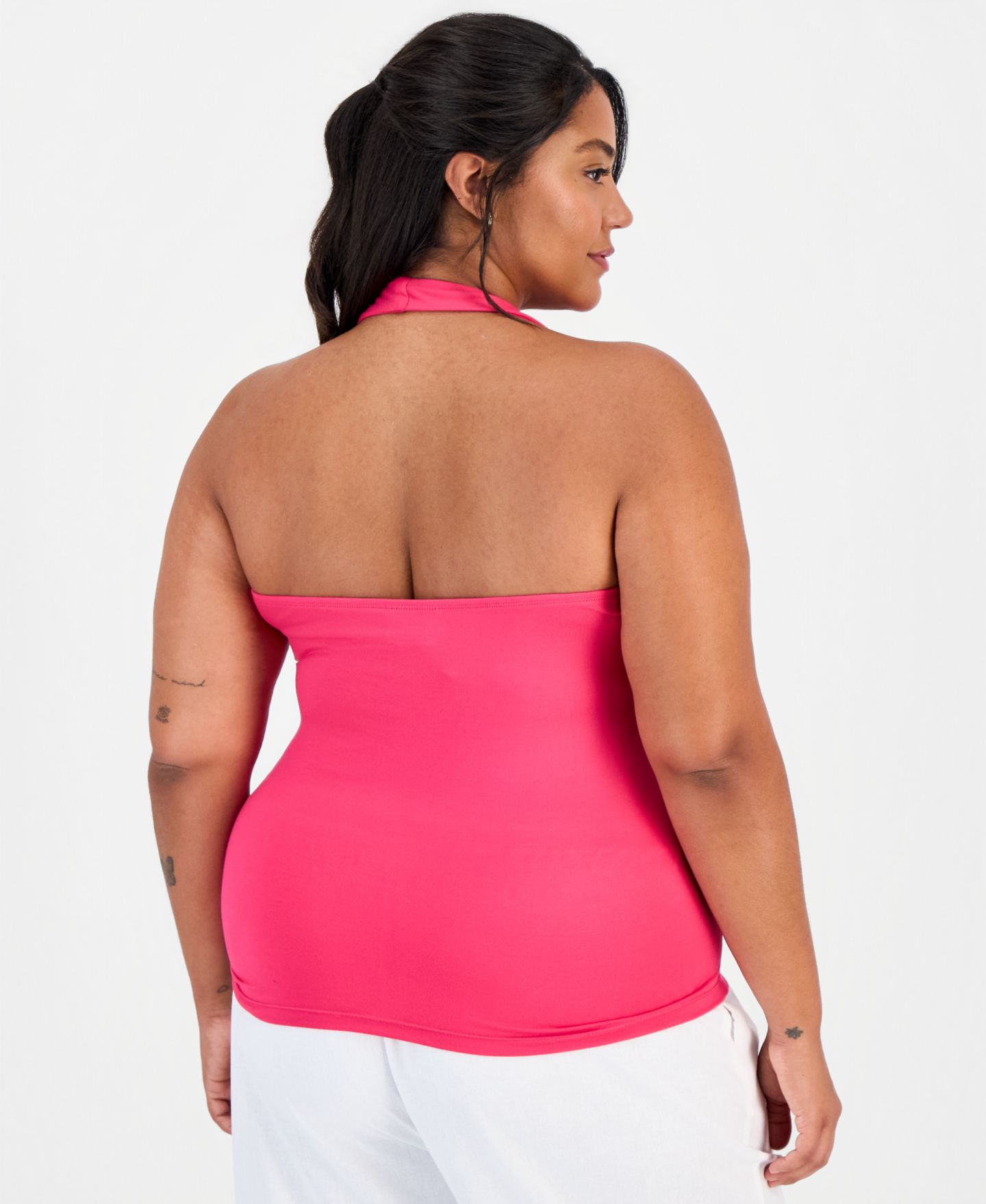 Женский топ FULL CIRCLE TRENDS Plus Size Halter Neck Sleeveless, цвет: Фиолетовый — фото 4