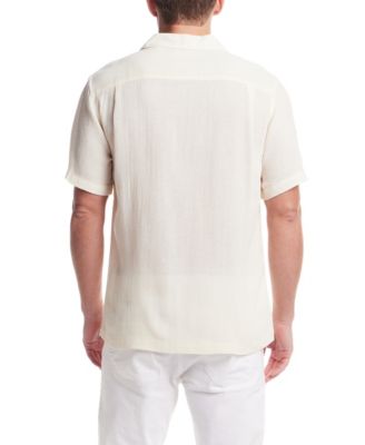 Men's Airtex Regular-Fit Textured Button-Down Camp Shirt