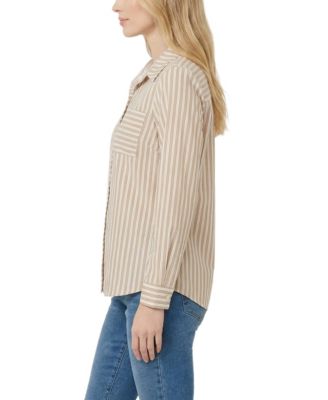 Women's Long-Sleeve Blouse with Chest Pocket