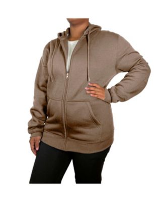 Women's Loose Fit Super Heavyweight Fleece Lined Full-Zip Hoodie