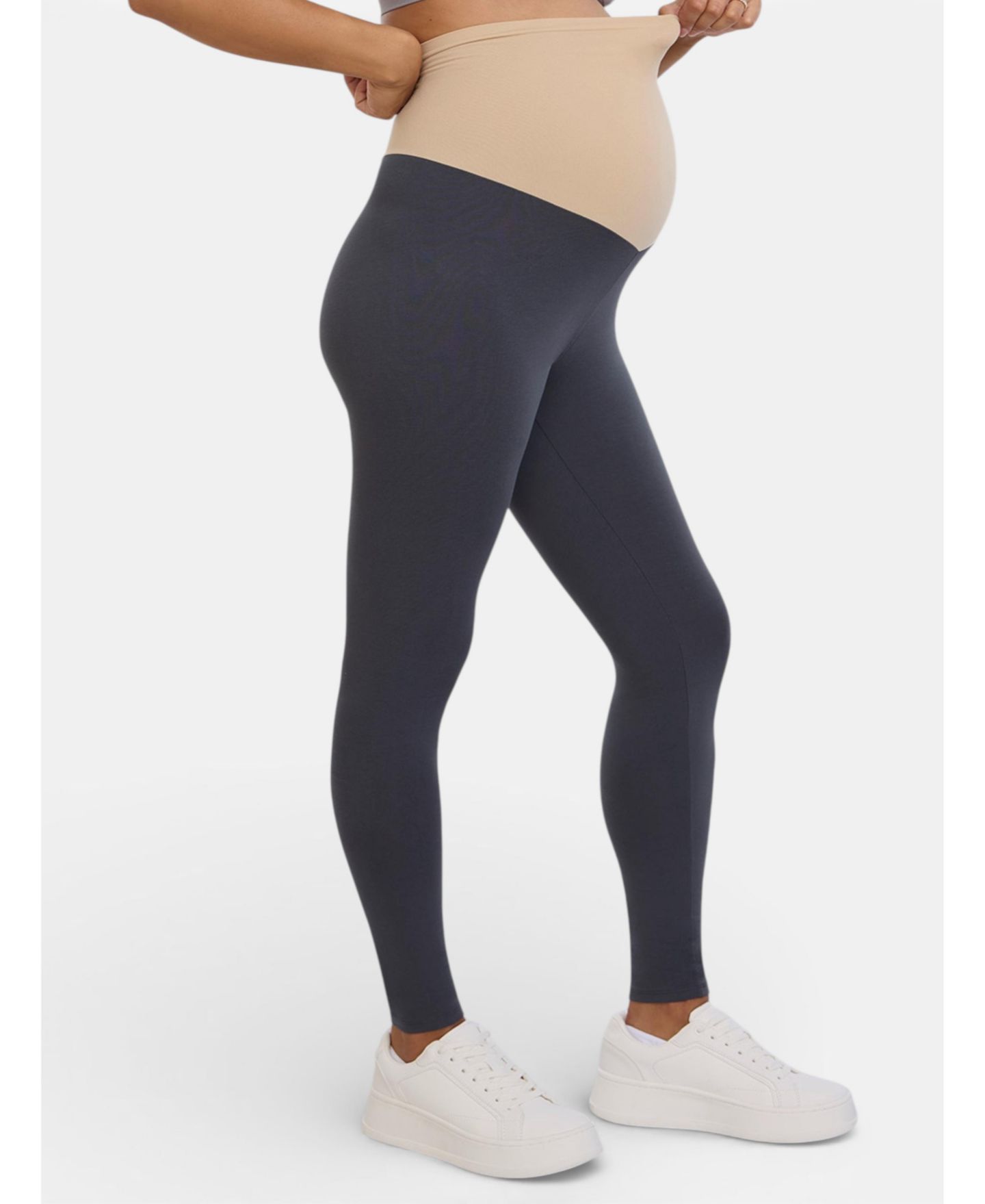 Женские леггинсы Motherhood Maternity Motherhood Essential Stretch Secret Fit Over the Belly, цвет: Асфальтовый — фото 3