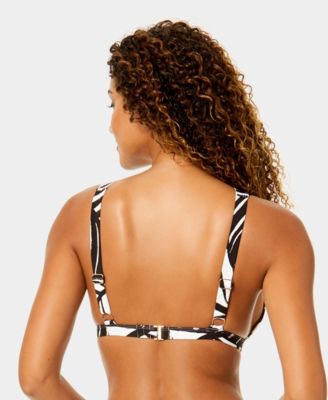 Women's Scallop Neck Plunge Swim Top