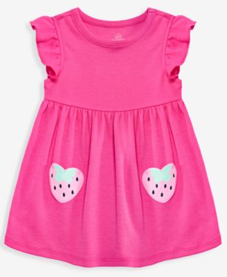 Toddler Girls' 2T-4T Strawberry-Pocket Dress