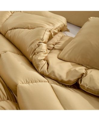 Snorze Cloud Comforter Set - Ultra Cozy Bamboo - Oversized Comforter in New Wheat,QN