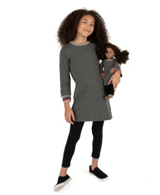 Toddler Girls Matching Doll Long Sleeve Tunic Sweatshirt Dress