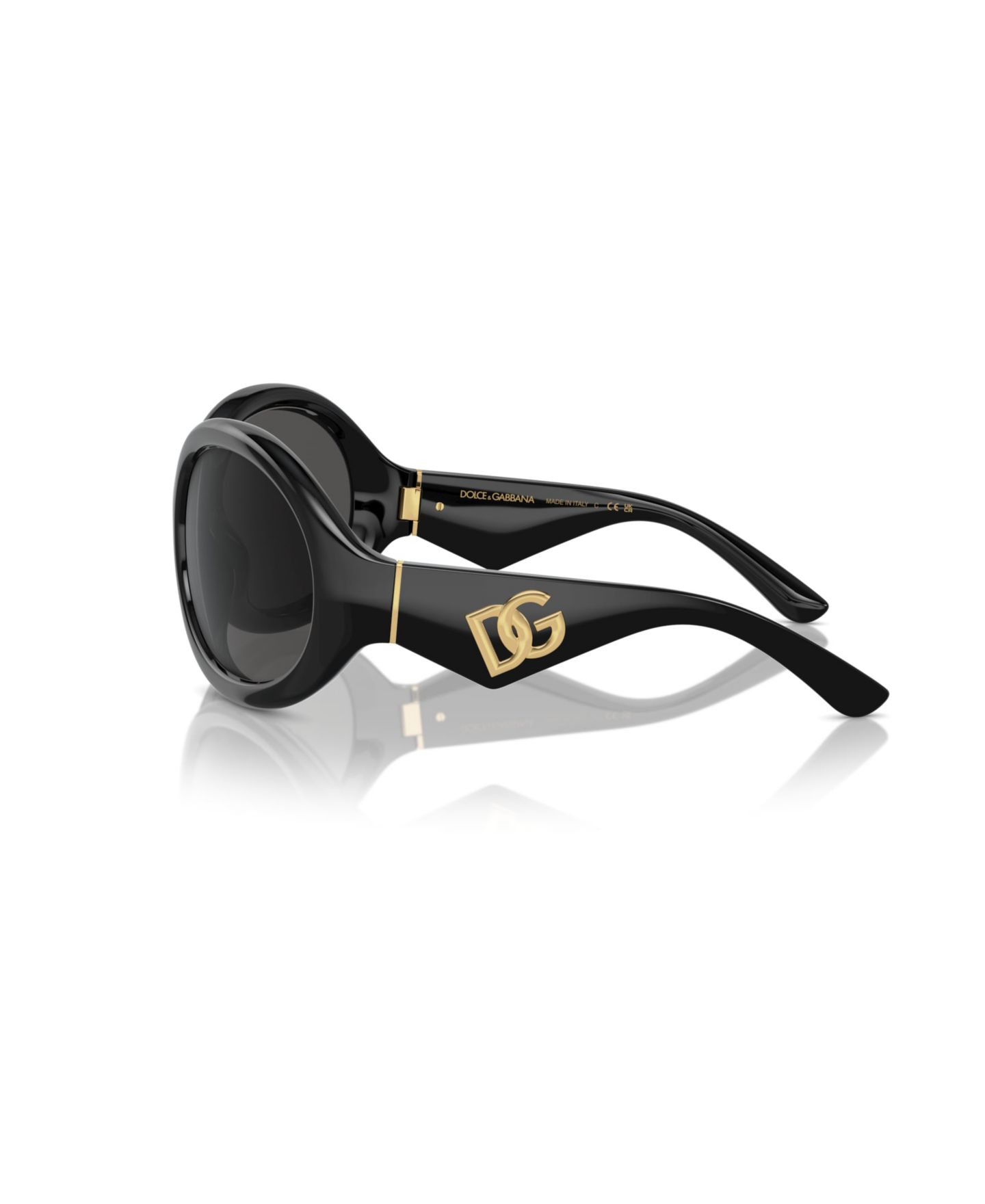 Женские солнцезащитные очки Dolce&Gabbana Oval Sunglasses, DG6201, цвет: Чёрный — фото 3