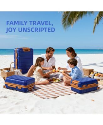 3 Piece Hardshell Luggage Set with Spinner Wheels TSA Lock and Aluminum Telescopic Handle