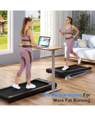 Superun 6% Incline 90cm Belt Under Desk Walking Pad 2 In 1 treadmills For Home No App