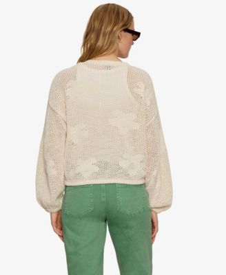 Women's Daily Escape Flower Long-Sleeves Sweater