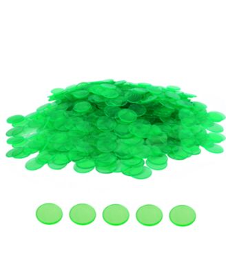 500 Pieces of 3/4-inch Plastic Transparent Bingo Chips for Bingo Game Party