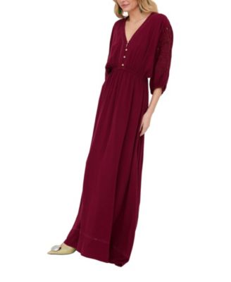 Women's Somerton Kaftan Style Embroidered Maxi Dress