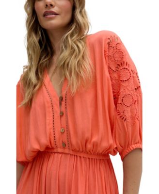 Women's Somerton Kaftan Style Embroidered Maxi Dress