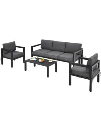 Outdoor 4-Piece Patio Furniture Set for Backyard or Poolside