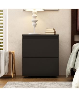 2-Drawer Nightstand, Bedside Table,Bedroom Dresser Chest