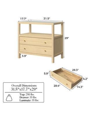 Solid Wood Chest With Tempered Glass Top , Pre-Assembled Chest