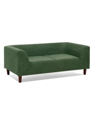 Modern Olive Green Pet Sofa Bed with Armrests and Backrest for Medium and Small Breeds