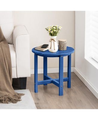 2Pcs Patio Adirondack Side Table Weather Resistant HDPE Garden