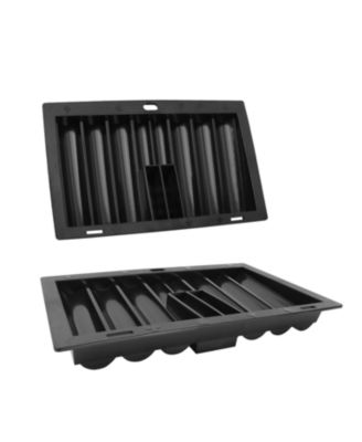 Las Vegas Style Dealer Table Chips Tray Rack for Poker Chips (10 Rows, Holds 500 Chips)