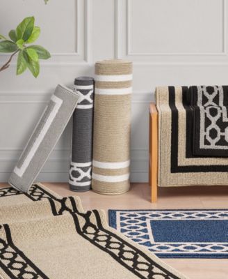 Double Border Runner Rug, 26" x 45"