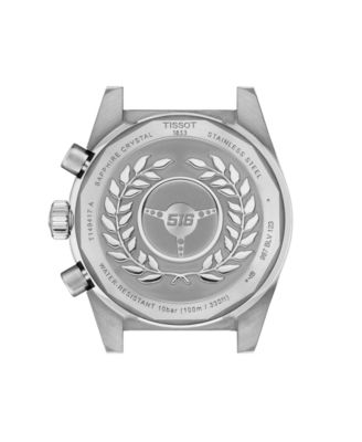 Men's Mineral White Dial Stainless Steel Watch, 40mm