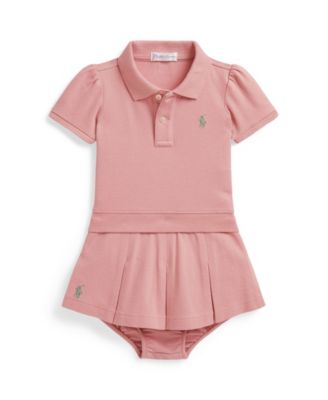 Baby Girls' Stretch Mesh Polo Shirt and Skort 2-Piece Set