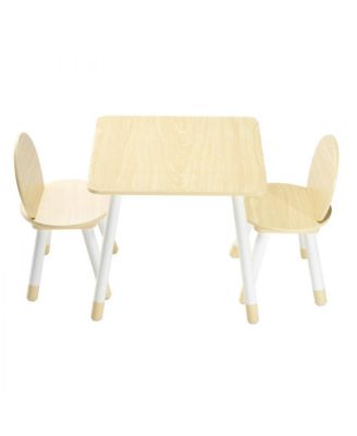 Toddler Art Table and Chair Set with Rounded Edges