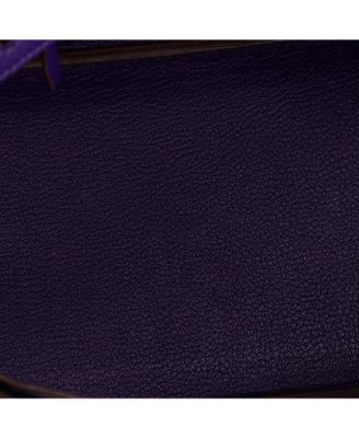 Birkin 30 Handbag Purple Clemence with Palladium Hardware