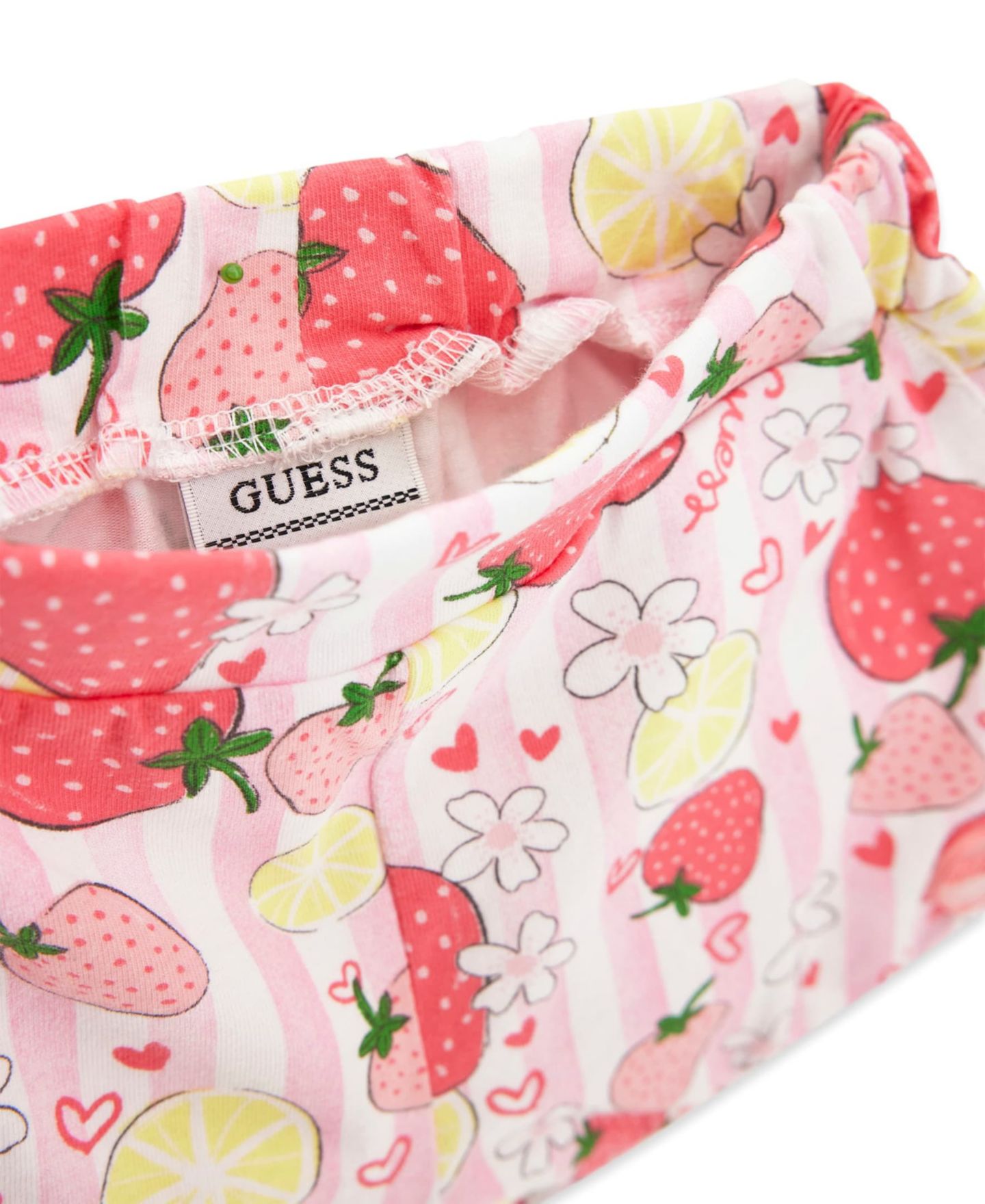 Детский комплект Guess для девочки: боди из стрейч-джерси и шорты, цвет: Розовый — фото 5