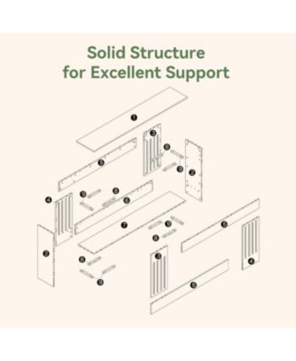 63-Inch Sofa Table, Solid Wood, Vertical Stripe Legs