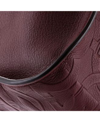 Large Trifolio Tote Gancini Embossed Leather