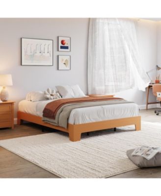 Bed Frame Underbed Storage Clearance Wood Metal Slat No Headboard No Box Spring Easy Assembly Pine