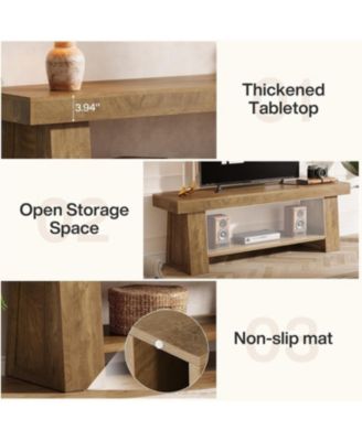 63" TV Stand for TVs up to 75 Inch, Rustic Extra Long Entertainment Center