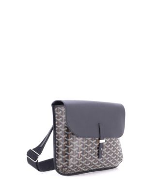 Coursier Messenger Bag Coated Canvas and Leather