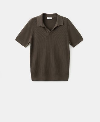 Men's Cotton Knitted Structure Polo Shirt