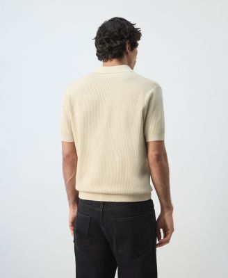 Men's Cotton Knitted Structure Polo Shirt
