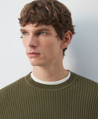 Men's Fine Knit Microstructure Sweater
