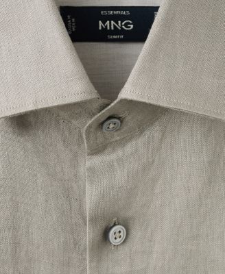 Men's Linen Slim-Fit Shirt