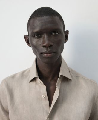 Men's Linen Slim-Fit Shirt