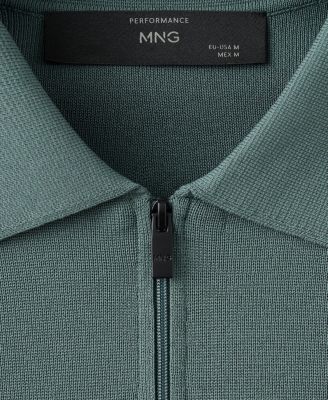 Men's Comfort Stretch Zip Polo Shirt