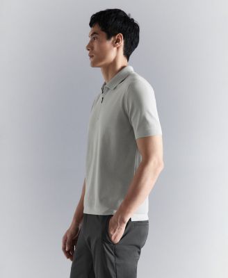 Men's Comfort Stretch Zip Polo Shirt