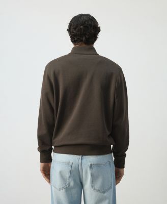 Men's Cotton Zip-Neck Sweatshirt