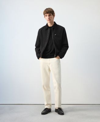 Men's Corduroy Collar Denim Jacket