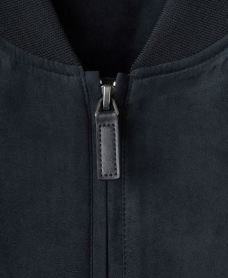 Men's Suede-Effect Bomber Jacket