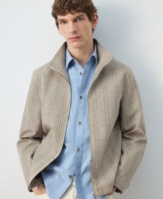 Men's Prince of Wales Check Zip-Up Jacket
