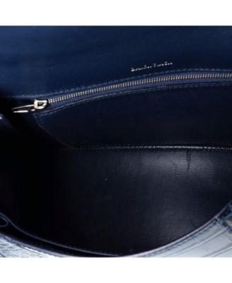 Medium Hourglass Top Handle Bag Embossed Leather