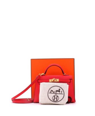 Kelly 20 Handbag Red Epsom with Gold Hardware