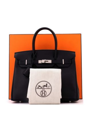 Birkin 30 Handbag Black Epsom with Palladium Hardware