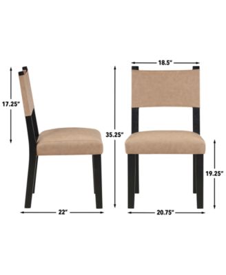 Macai 6-Pc. Faux Leather Side Chair Set