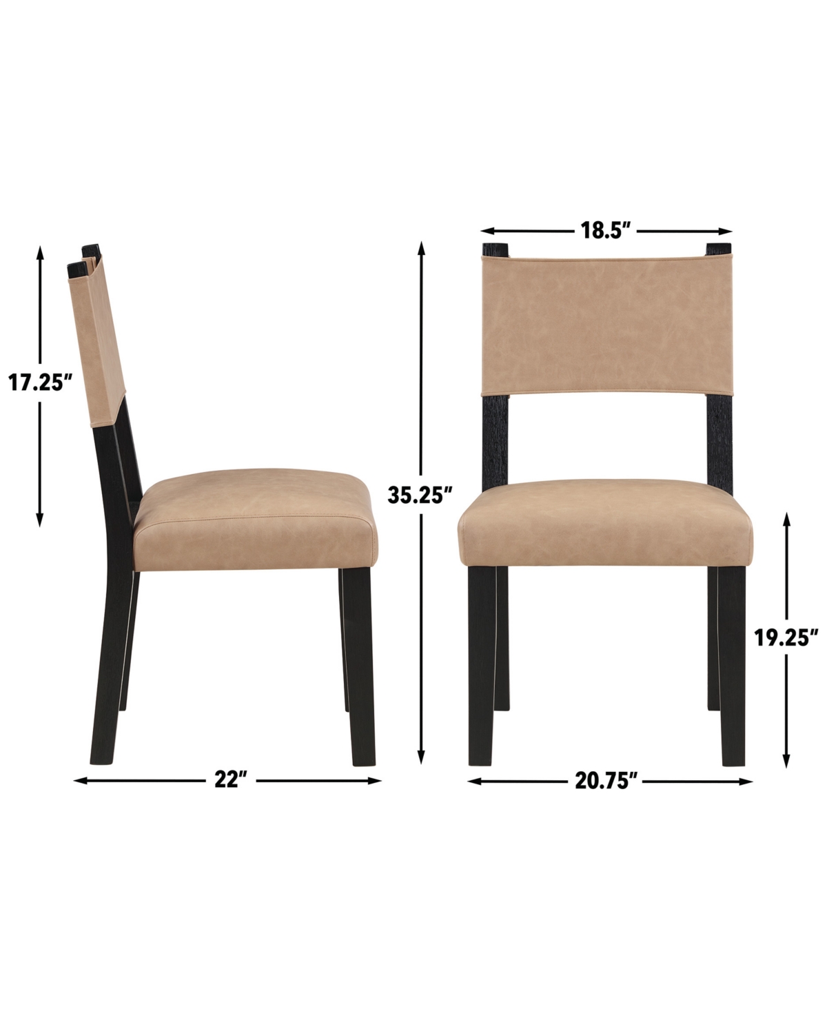 Macai 6-Pc. Faux Leather Side Chair Set